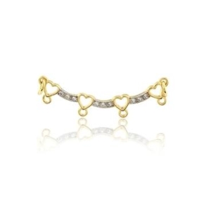 PINGENTE CANGA CRISTAL 4  FILHOS BANHADO A OURO 18K
