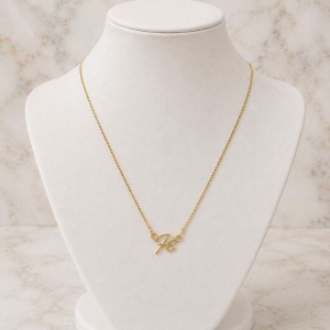 GARGANTILHA FÉ PEQUENO BANHADO A OURO 18K TAM45CM