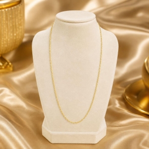 Corrente tijolinho fino pequeno banhado a ouro 18K TAM45CM