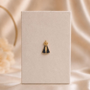 PINGENTE NOSSA SENHORA APARECIDA BANHADO A OURO 18K