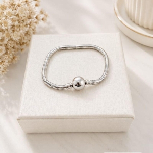 Pulseira de berloque fecho bolinha 16cm