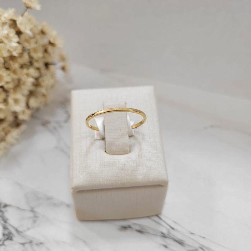 ANEL FINO BANHADAO A OURO 18K