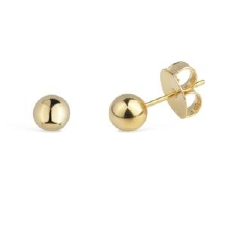 BRINCO BOLINHA BANHADO A OURO 18K