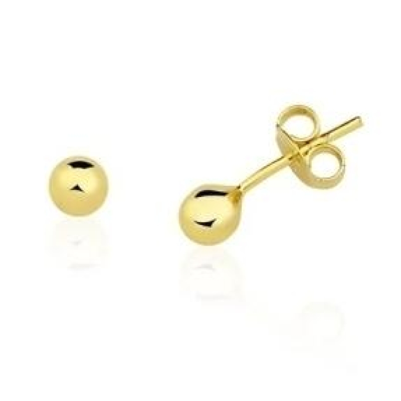 BRINCO BOLINHA MINI BANHADO A OURO 18K