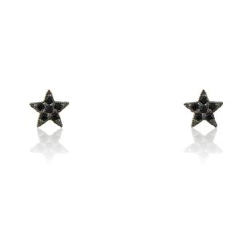 BRINCO ESTRELA CRAVEJADA BANHADO A OURO 18K