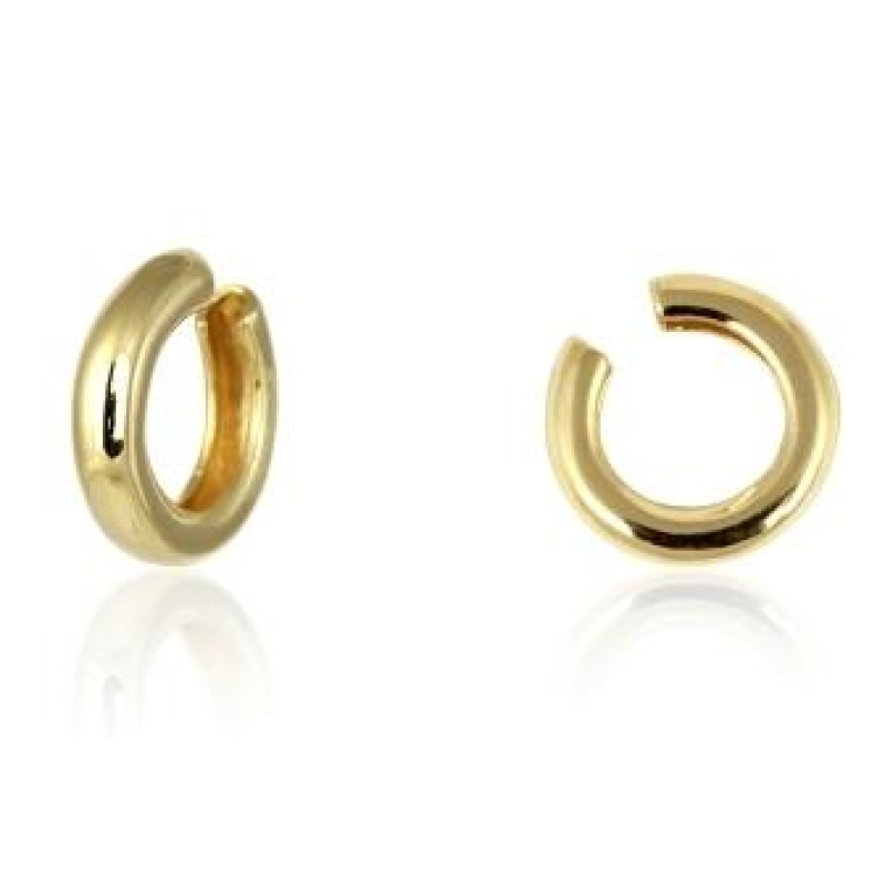 BRINCO FAKE CANINHO REDONDO BANHADO A OURO 18K