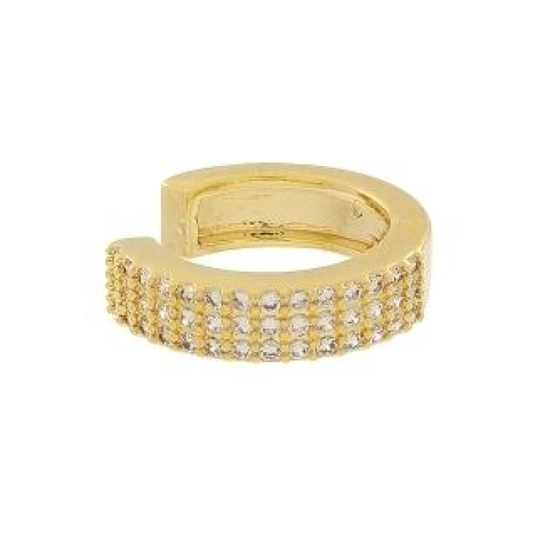 BRINCO FAKE COM MICRO ZIRCÔNIAS BANHADO A OURO 18K
