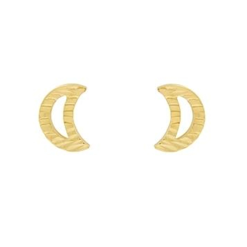 BRINCO OURINHO MEIA LUA BANHADO A OURO 18K