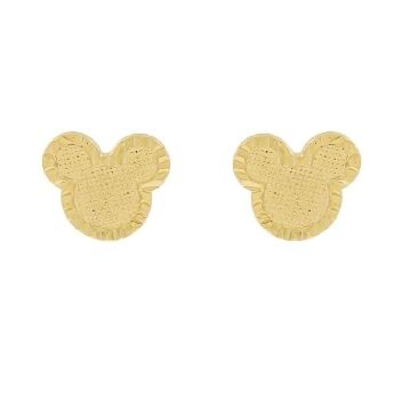 BRINCO OURINHO MICKEY PEQUENO BANAHADO A OURO 18K