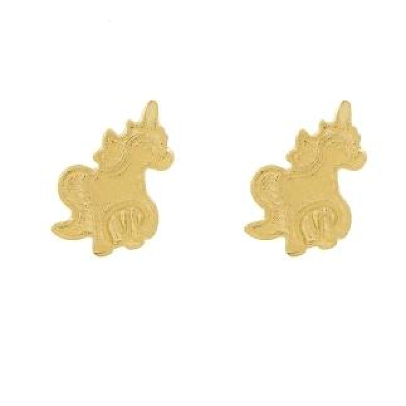 BRINCO OURINHO UNICORNIO BANHADO A OURO 18K