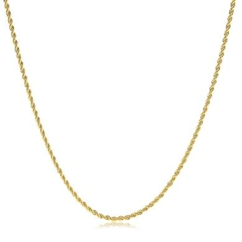 Corrente cabo de aco 2mm banhado a ouro 18K