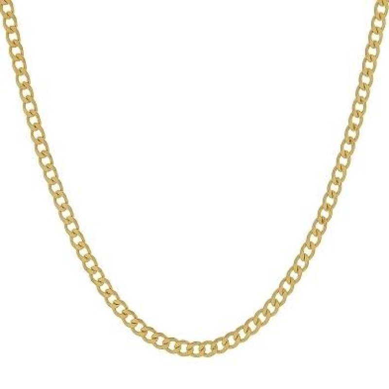 Corrente elo grumet curto banhado a ouro 18K
