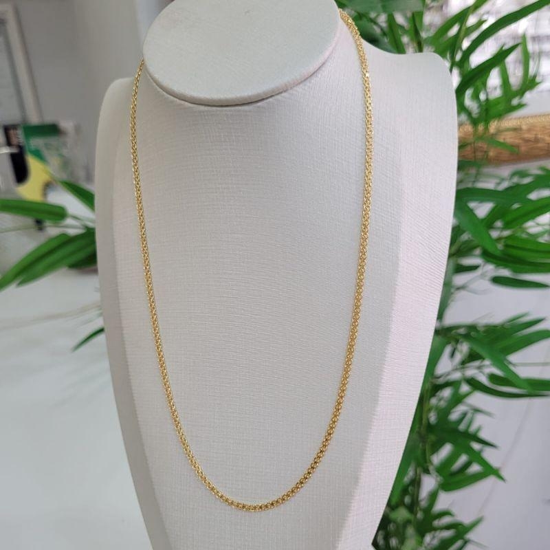 Corrente renda chinesa 2,2mm banhado a ouro 18K
