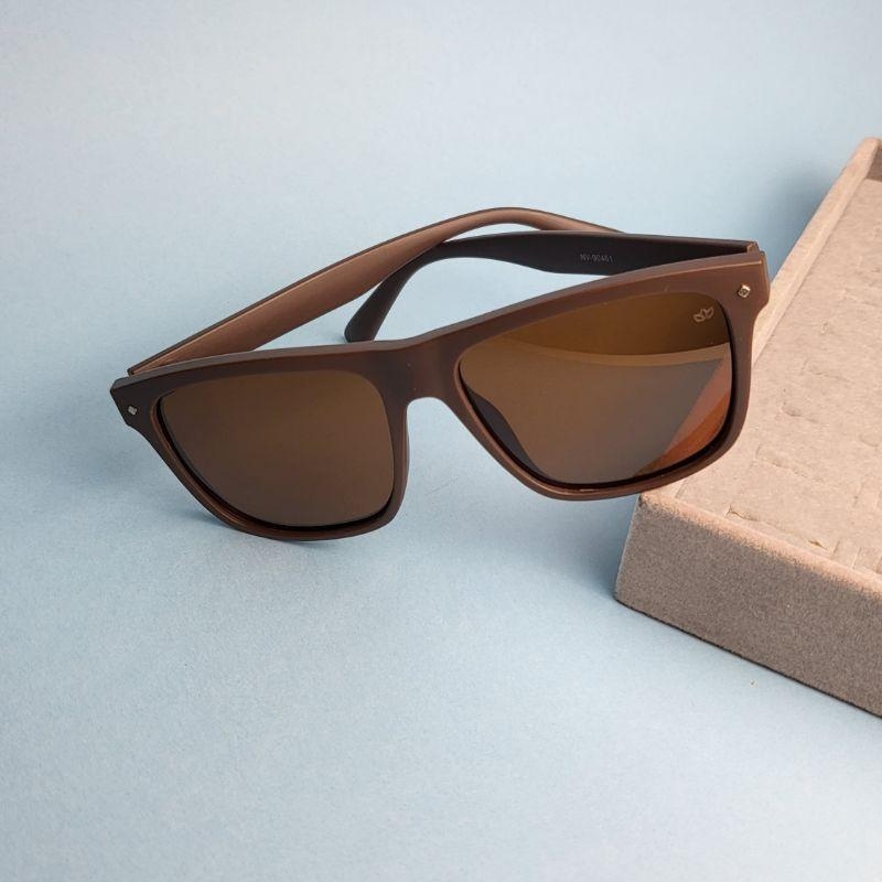 Oculos quadrado marrom armacao marrom