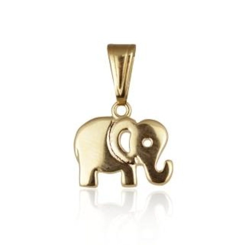 PINGENTE ELEFANTE CHAPADO BANHADO A OURO 18K 