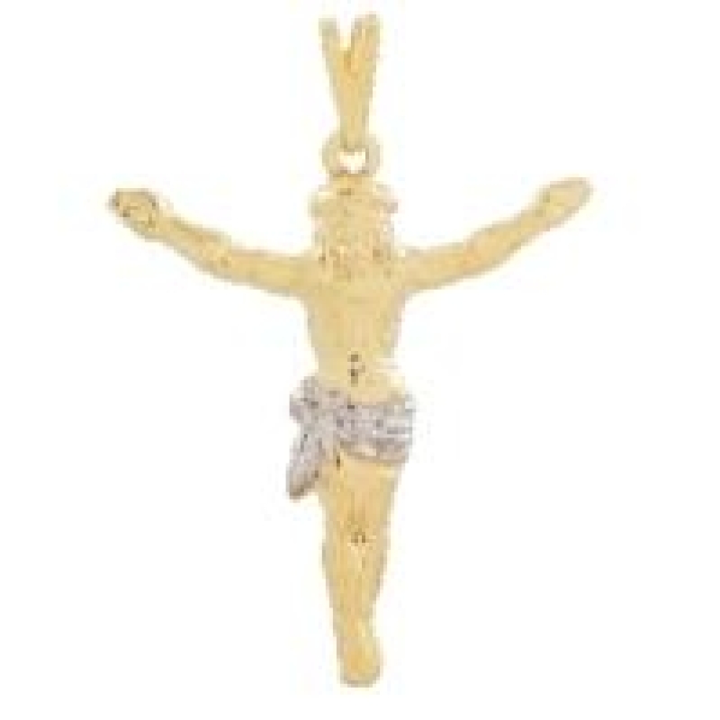 PINGENTE JESUS CRUCIFICADO BANHADO A OURO 18K