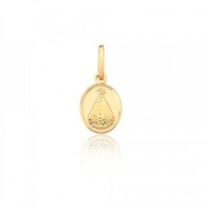 PINGENTE NOSSA SENHORA APARECIDA BANHADA A OURO 18K