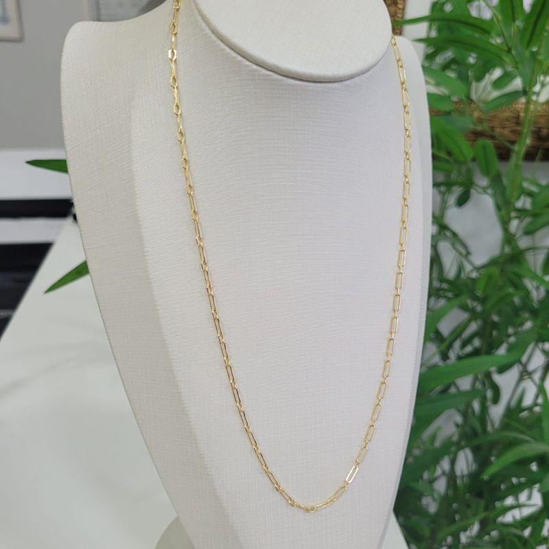Corrente elo cartie 1x1 diamantada banhado a ouro 18k TAM45CM