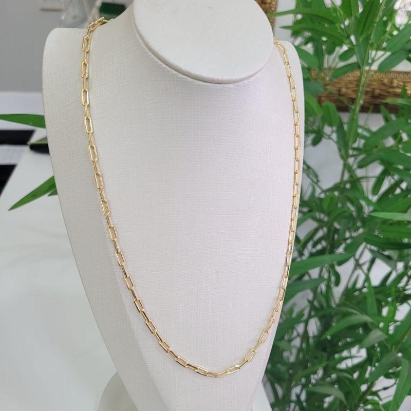 CORRENTE ELO CARTIER BANHADA A OURO 18K TAM50CM