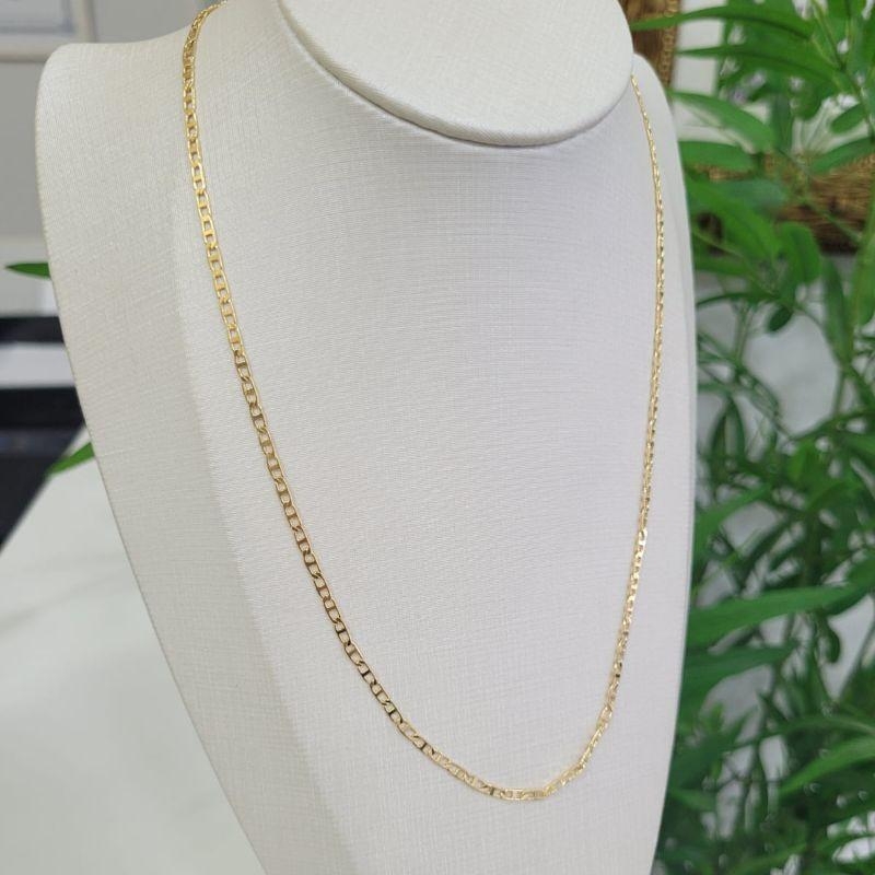 CORRENTE ELO GUTTI FINO BANHADA A OURO 18K TAM45CM
