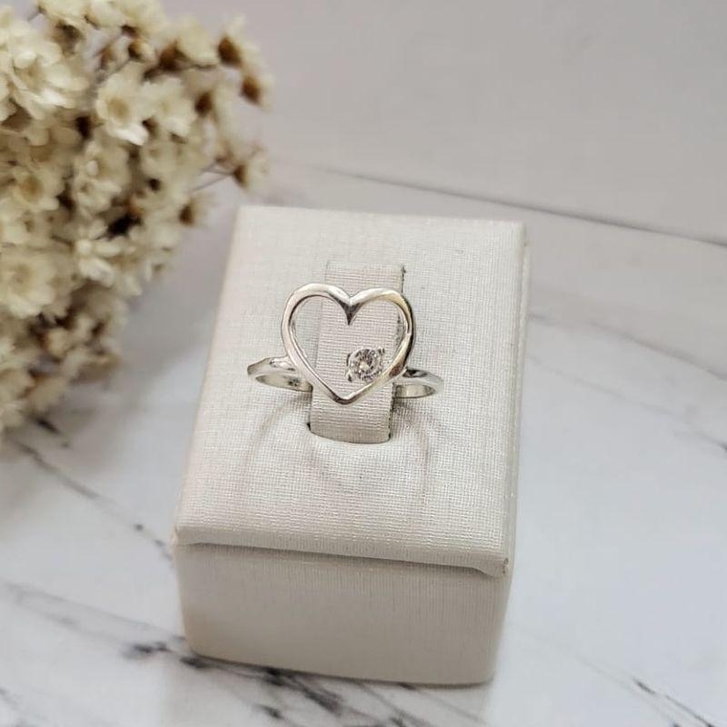 ANEL CORACAO COM ZIRCONIA