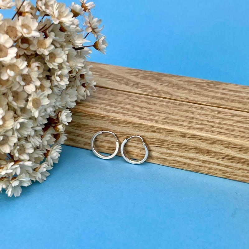 ARGOLA DE PRATA FIO QUADRADO REDONDA