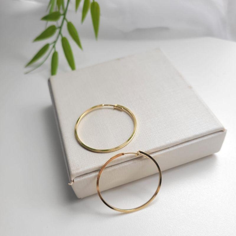 ARGOLA REDONDA LISA FECHADA FIO QUADRADO M