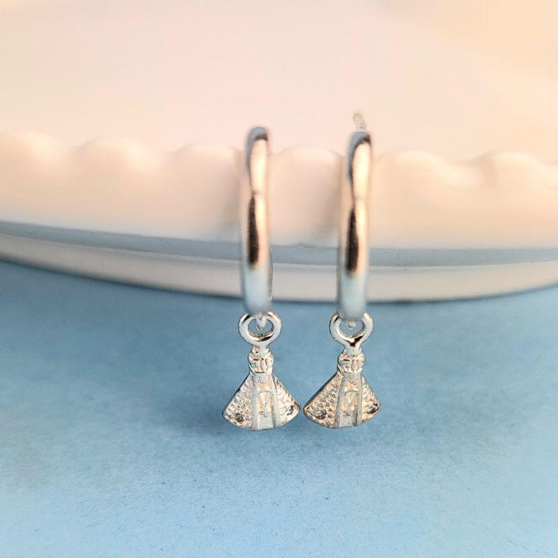 ARGOLINHA COM PINGENTE NOSSA SENHORA APARECIDA PRATA 925