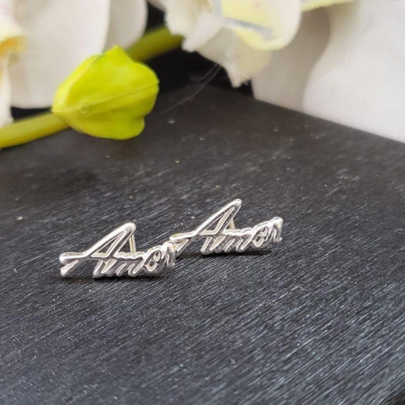 BRINCO DE PRATA 925 AMOR