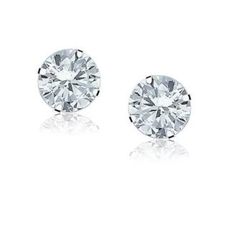 Brinco ponto de luz 7mm prata 925