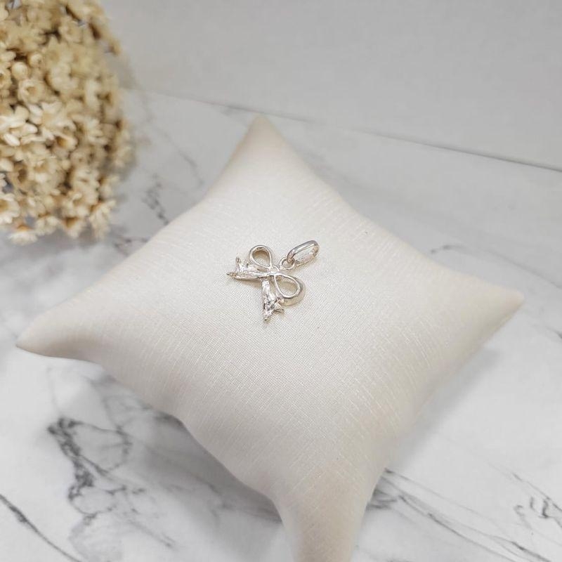 PINGENTE DE PRATA 925 LAÇO GRANDE