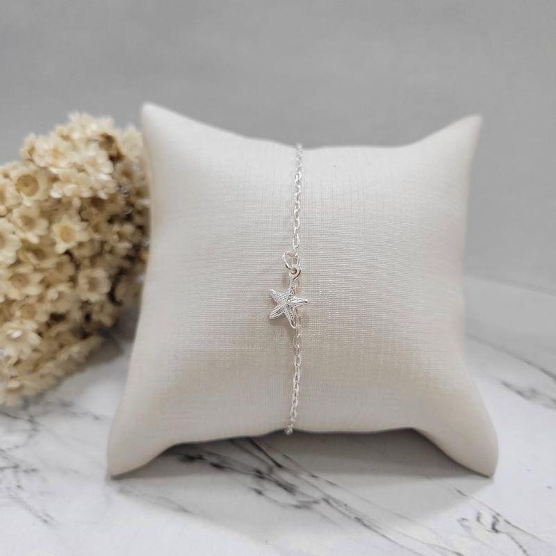 PULSEIRA DE PRATA 925 COM PINGENTE ESTRELA TAM20CM