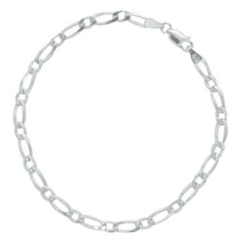 PULSEIRA MASCULINA DE PRATA 925 ELO GRUMET 1X1