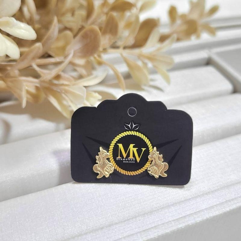 BRINCO OURINHO UNICORNIO BANHADO A OURO 18K