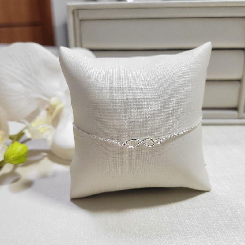 TORNOZELEIRA DE PRATA 925 VENEZIANA COM INFINITO TAM25CM