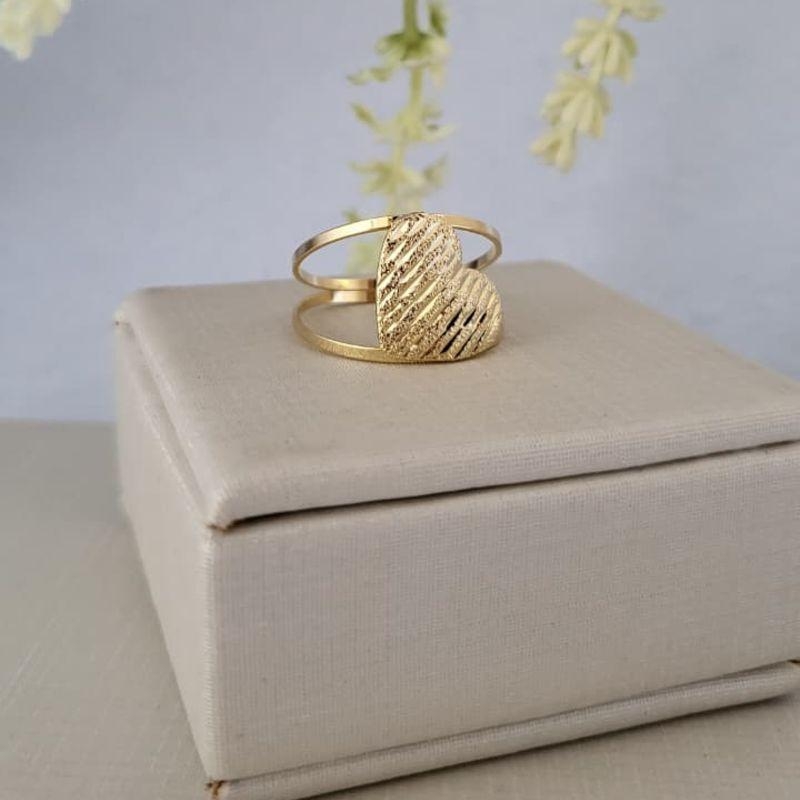 ANEL  CORACAO LADO DIAMANTADO