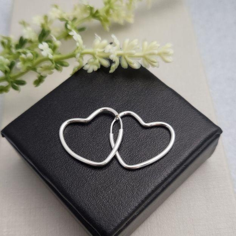 ARGOLA CORACAO PRATA M