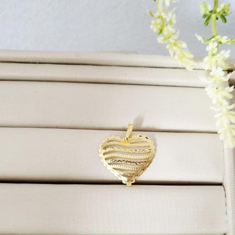 PING CORACAO DIAMANTADO BORDAS TRABALHADAS