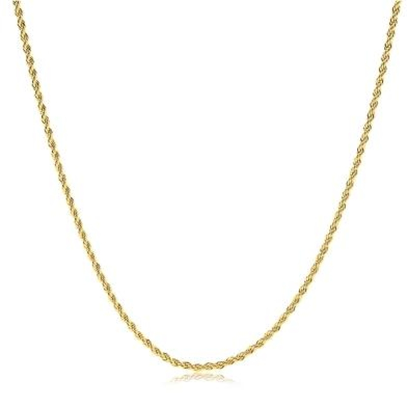 CORRENTE CABO DE ACO 2MM BANHADO A OURO 18K TAM70CM
