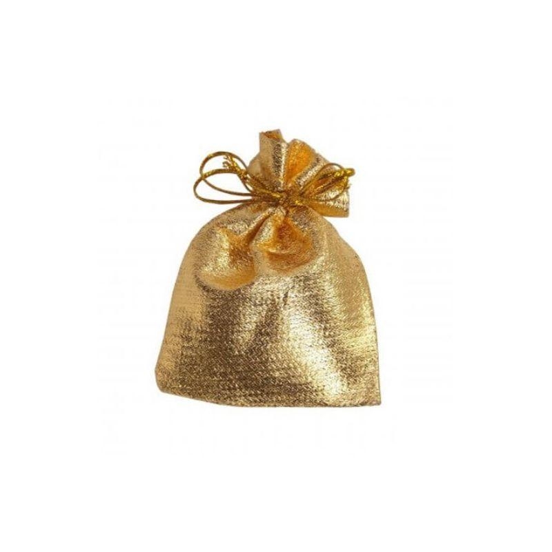 SAQUINHO ORGANZA DOURADO P