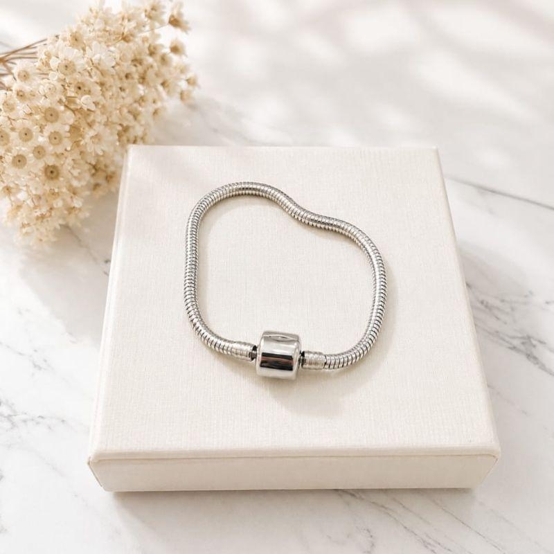 Pulseira de berloque fecho tambor 16cm