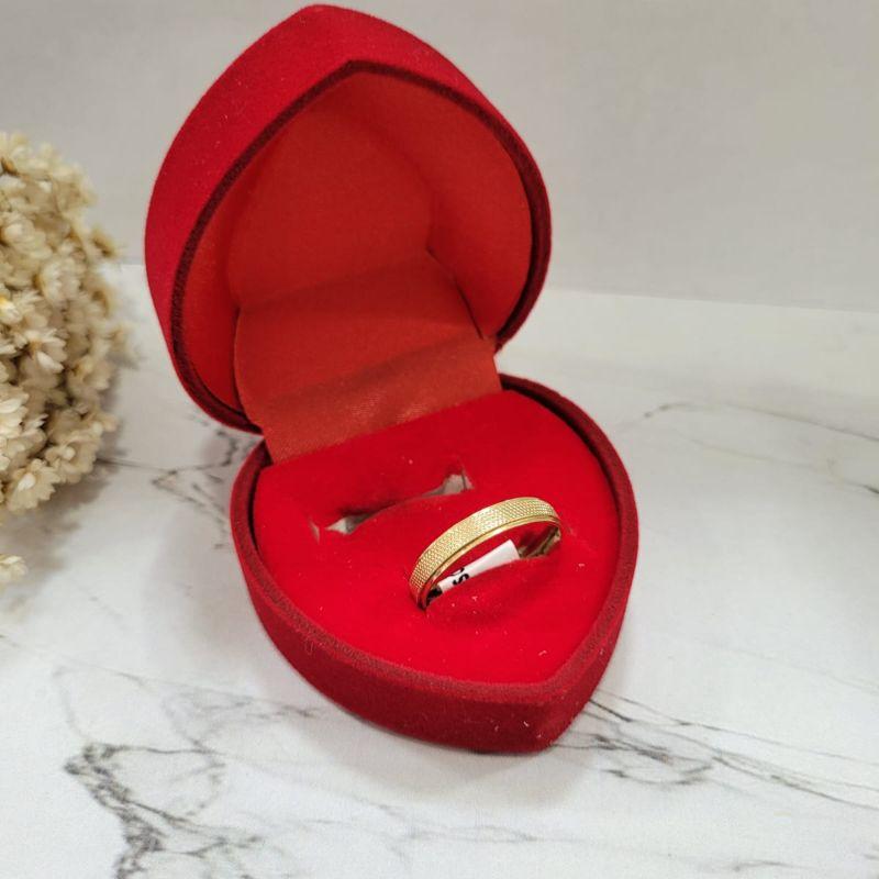 ALIANÇA FOSCA FINA BANHADA A OURO 18K