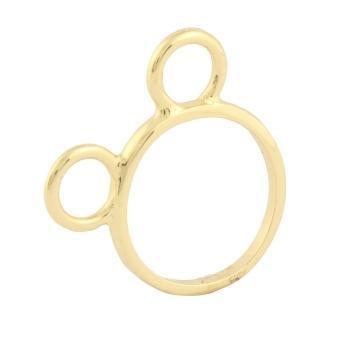 ANEL COM ORELHAS DE MICKEY BANHADO A OURO 18K