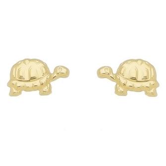 BRINCO INFANTIL TARTARUGA BANHADO A OURO 18K