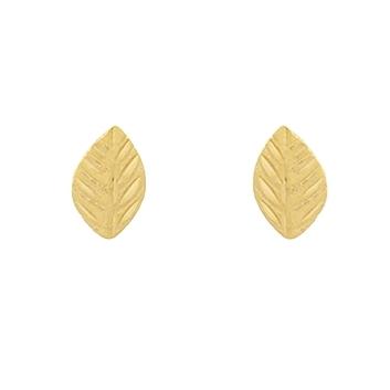BRINCO OURINHO FOLHINHA TRABALHADA BANHADA A OURO 18K