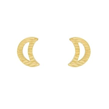 BRINCO OURINHO MEIA LUA BANHADO A OURO 18K