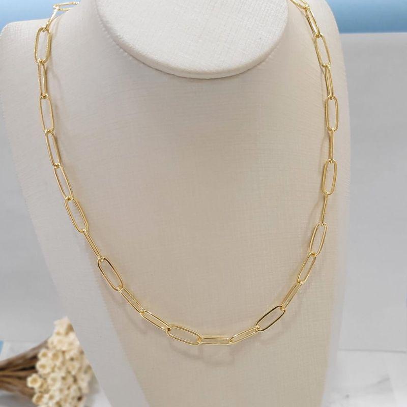 Chocker elo cartie longo e fino banhado a ouro 18k