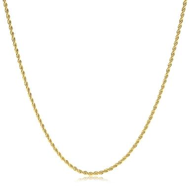 Corrente cabo de aco 2mm banhado a ouro 18K