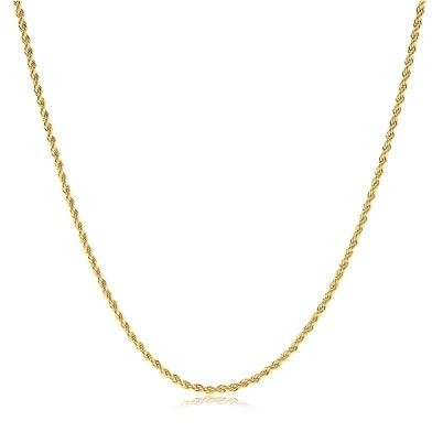 CORRENTE CABO DE ACO 2MM BANHADO A OURO 18K