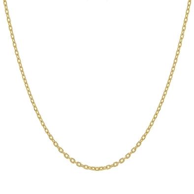 Corrente elo cartie curta banhada a ouro 18k